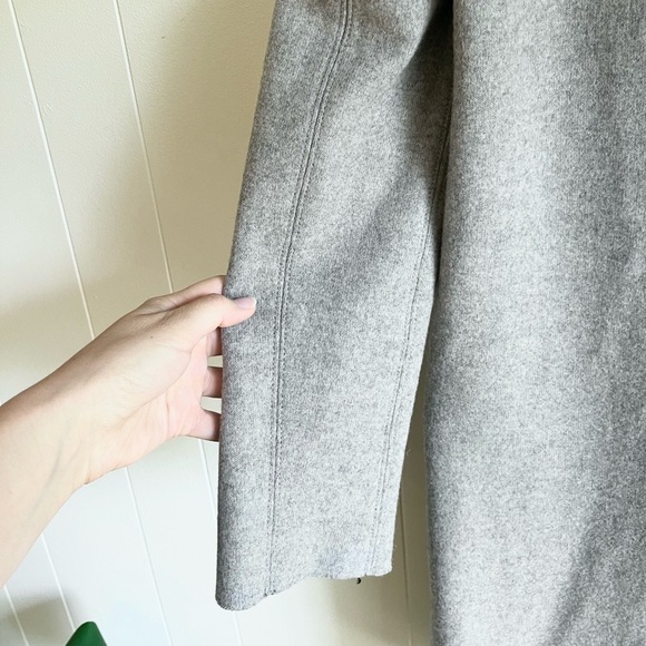 Helmet Lang Long Line Wool Blend Grey Black Zip Front Coat Sz Sm Retails… - Picture 9 of 14